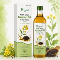 Kachi Ghani - Mustard Oil - cold press oil herbal india herbalindia.co.in